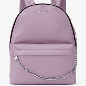 Michael Kors Rhea Medium Color-Block Signature Logo Backpack Light Quartz